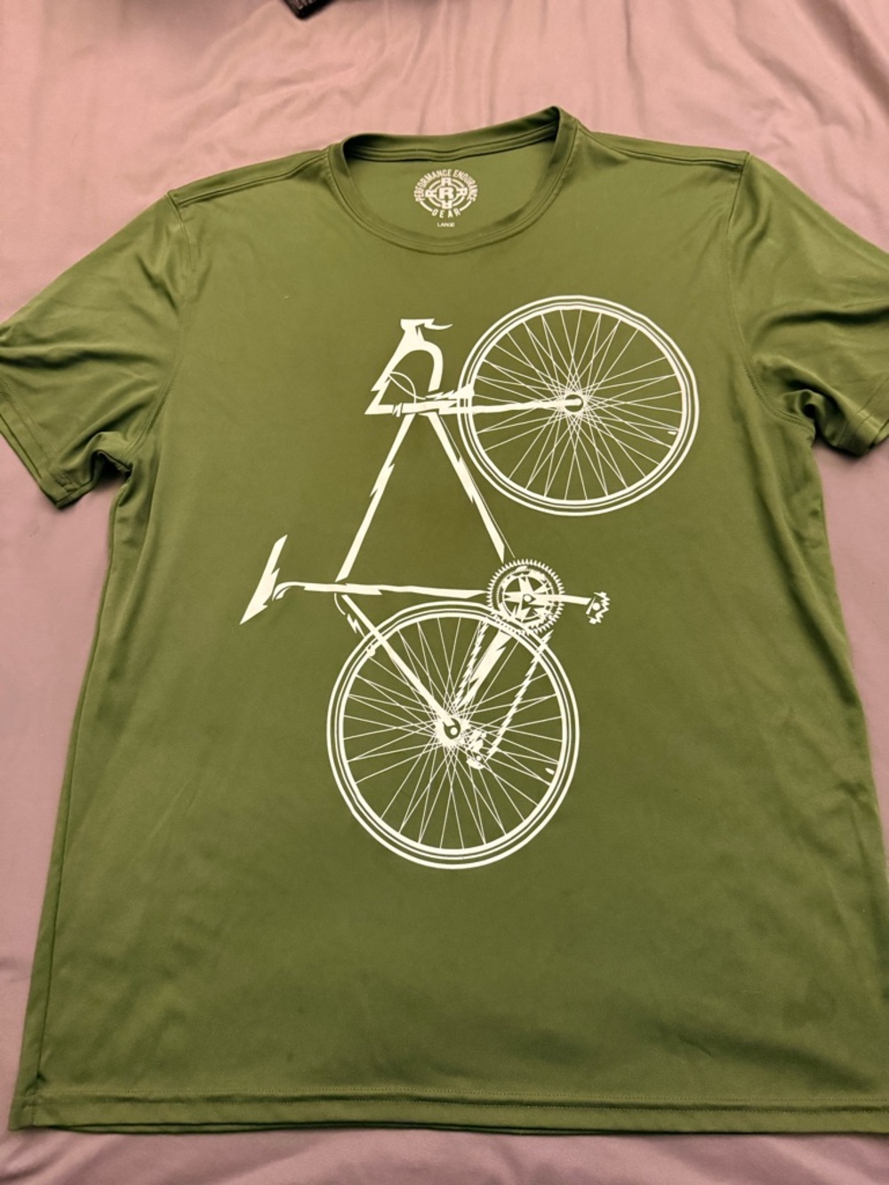 Men's Olive Green Graphic Bike Tee